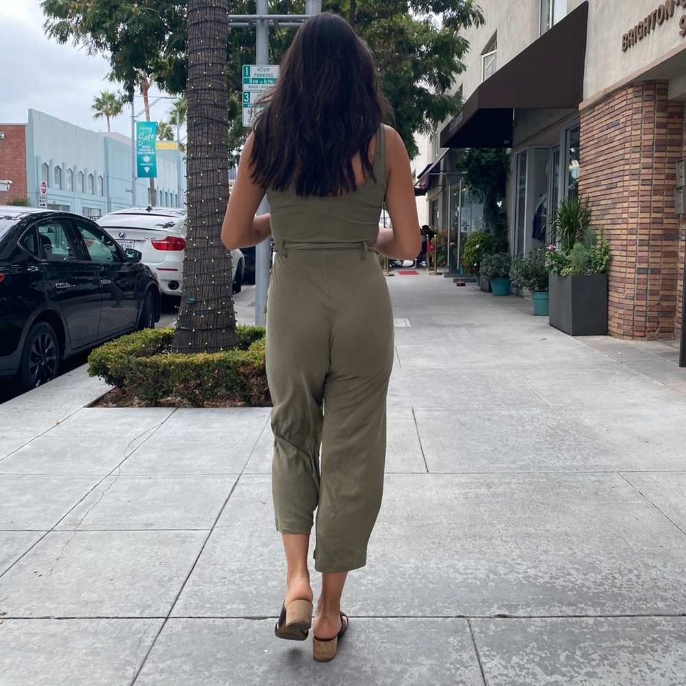 Olive green Topshop jumpsuit size 2